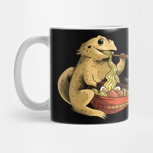 Bearded Dragon Eating Ramen Noodles Mug